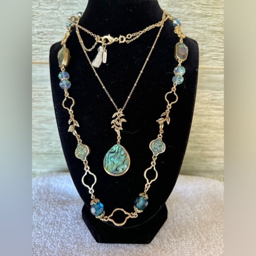 Lonna & Lily elegant 2in1 stone necklace